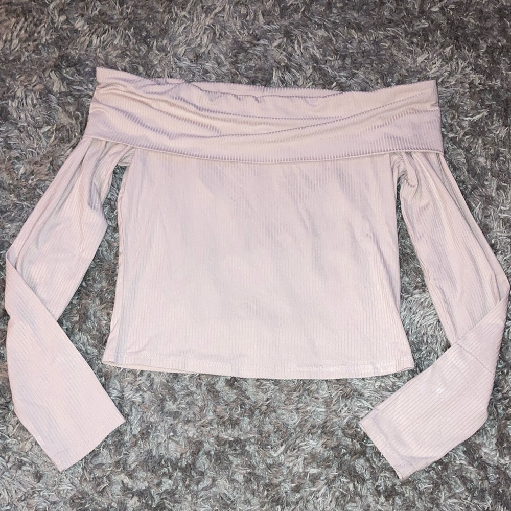 Gypsy + jade Off-Shoulder long sleeve Women's Top super soft NWTS size M